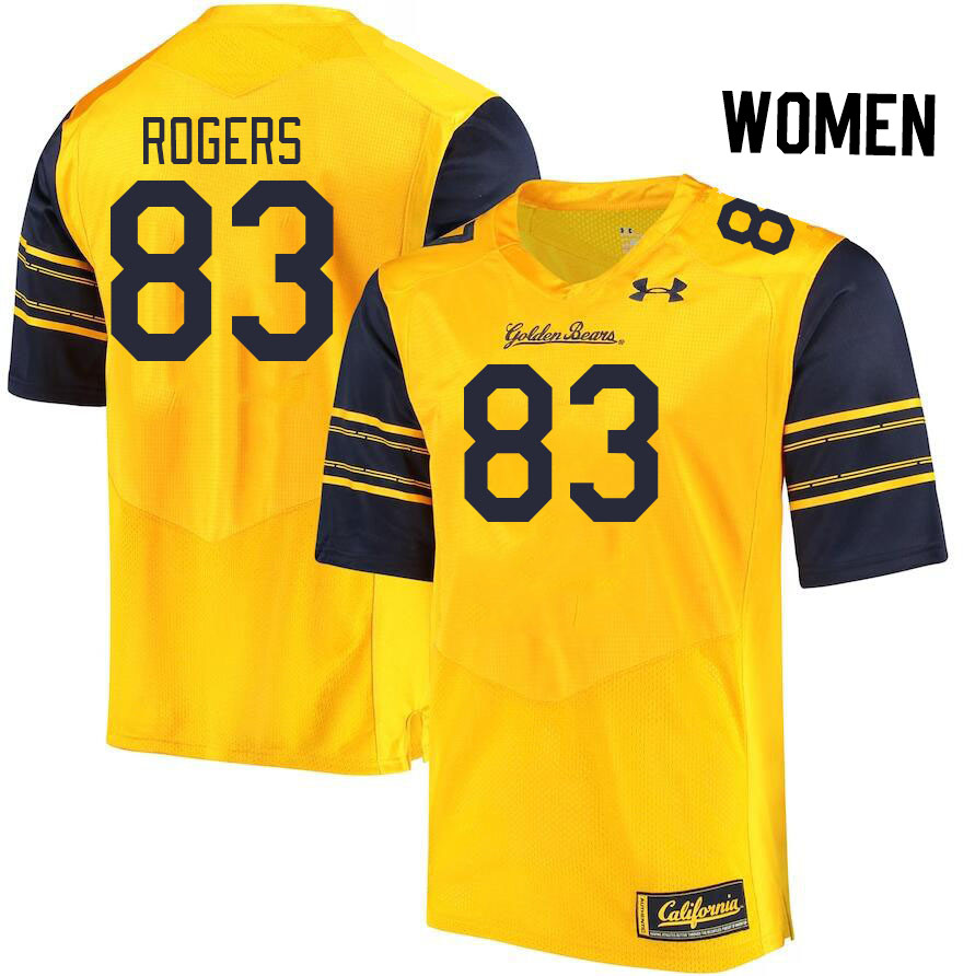 Women #83 Chris Rogers California Golden Bears College Football Jerseys Stitched Sale-Gold